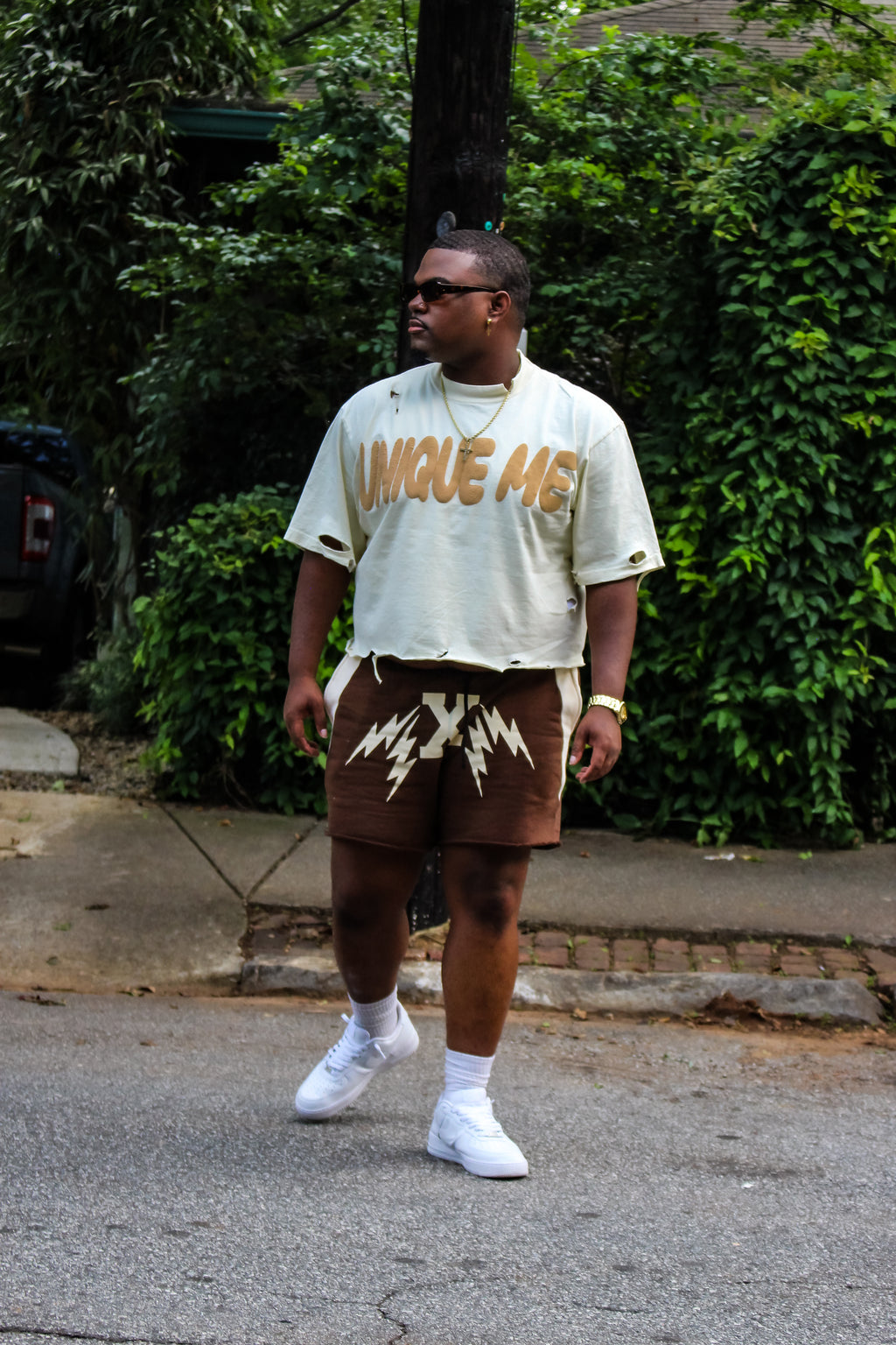 "Stand Out" Distress Crop Tee