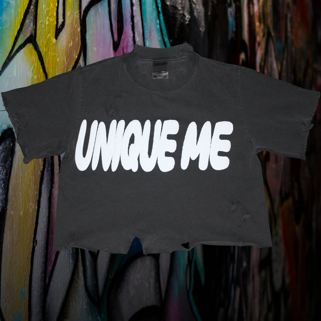 Unisex Distress Crop Tee