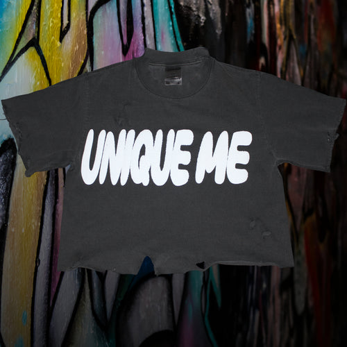Unisex Distress Crop Tee