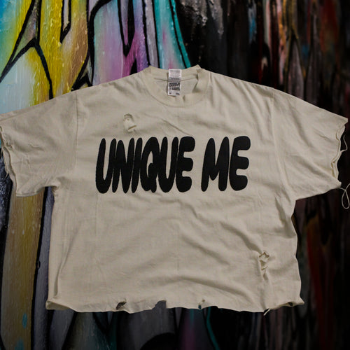 Unisex Distress Crop Tee